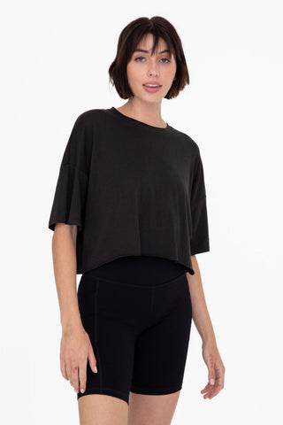 Raw Black Crop Tee