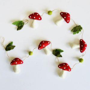 Felt Mushroom Garland