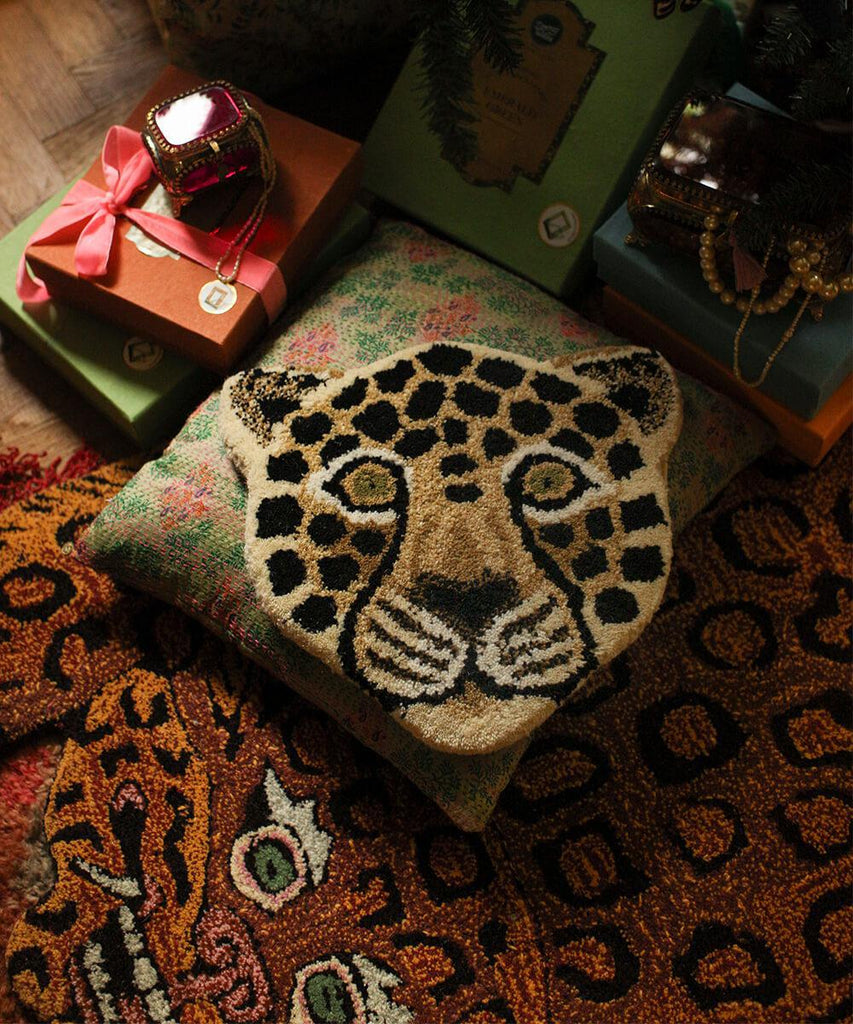 Loony Leopard Head Rug