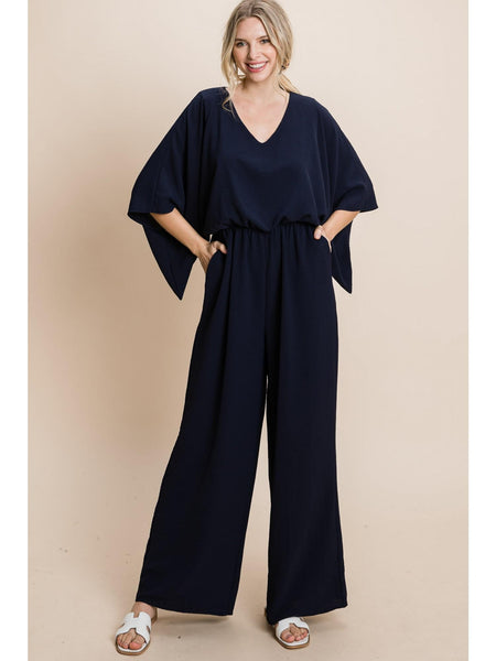 Navy Winged Jumpsuit