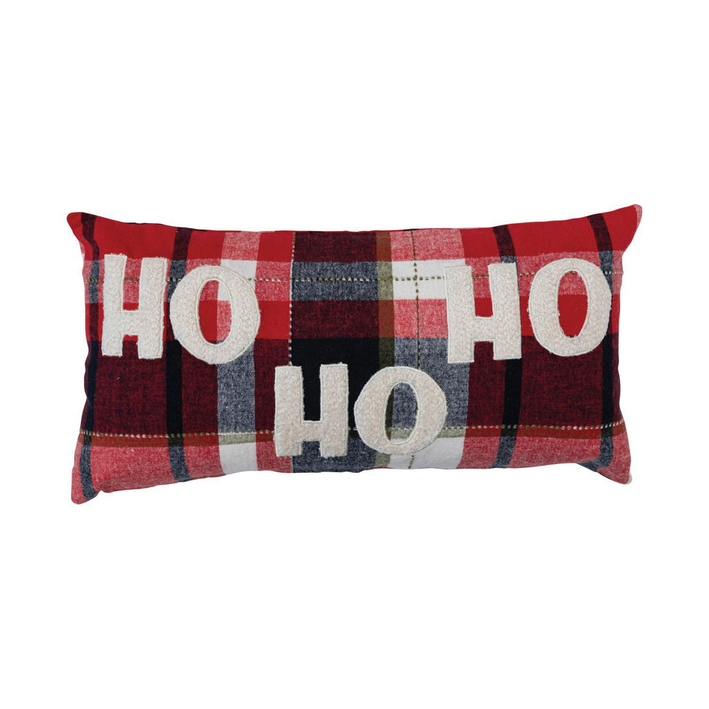 Flannel Ho Ho Ho Pillow