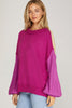 Magenta Colorblock Sweater