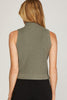 Mock Neck Olive Tank