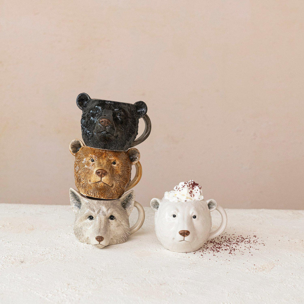 Stoneware Animal Head Mug