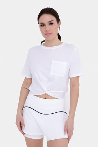 Twist White Crop Top