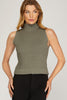 Mock Neck Olive Tank