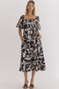 Mono Fleur Midi Dress