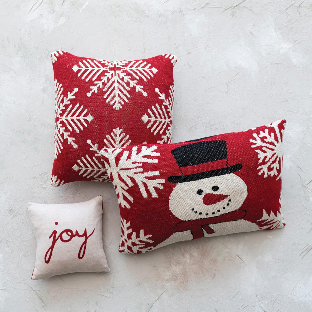 Snowman Chenille Pillow