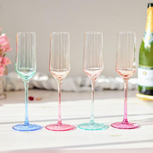 Mezclada Handblown Champagne Flute (s/4)