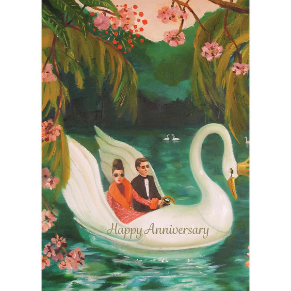Anniversary Swan Card