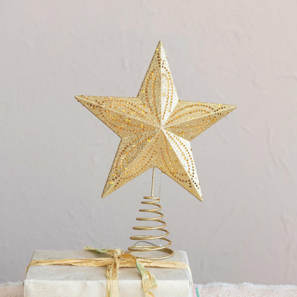 Gold Star Tree Topper LED