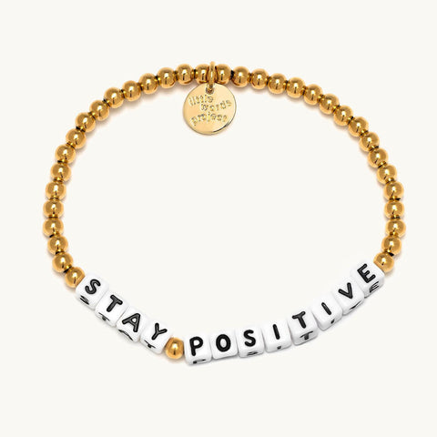 Stay Positive Gold Bracelet