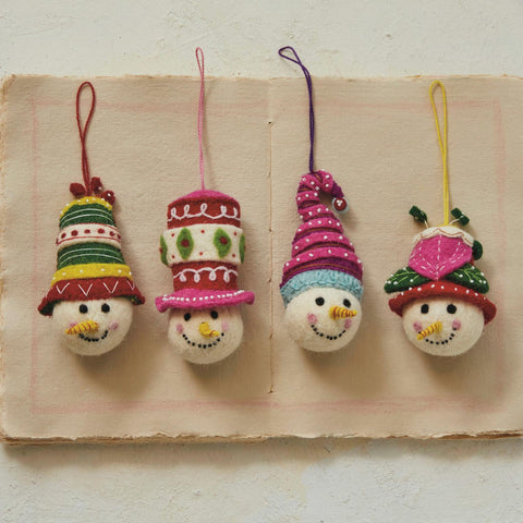 Felt Snowman Ornament