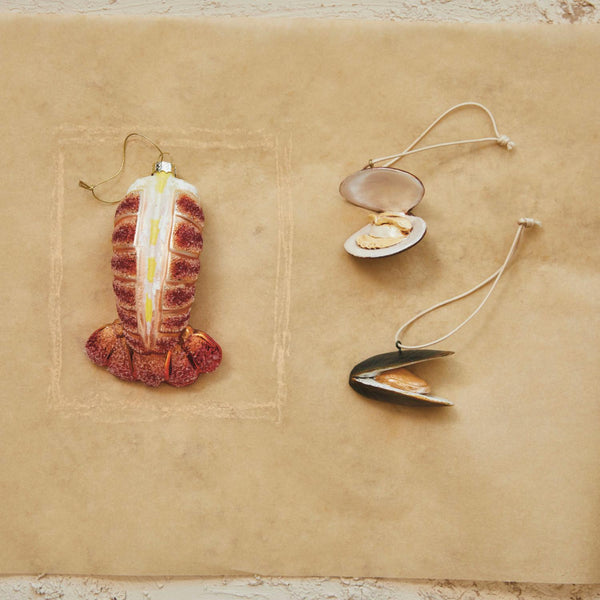 Hand Painted Lobster Tail Ornament