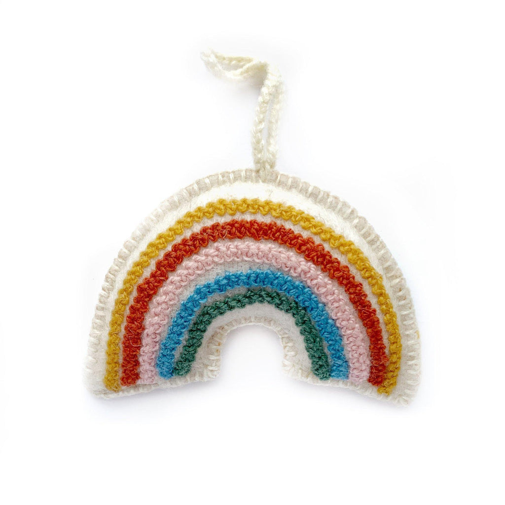 Rainbow Wool Ornament