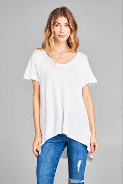 Asymmetrical Basic Light Tee