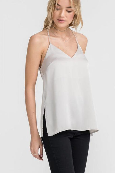 Steel Slit Silk Tank