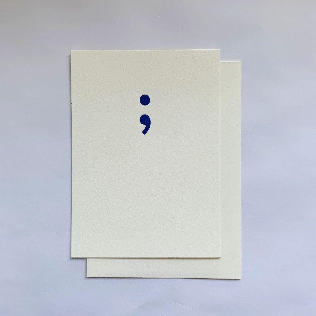 Semicolon Card